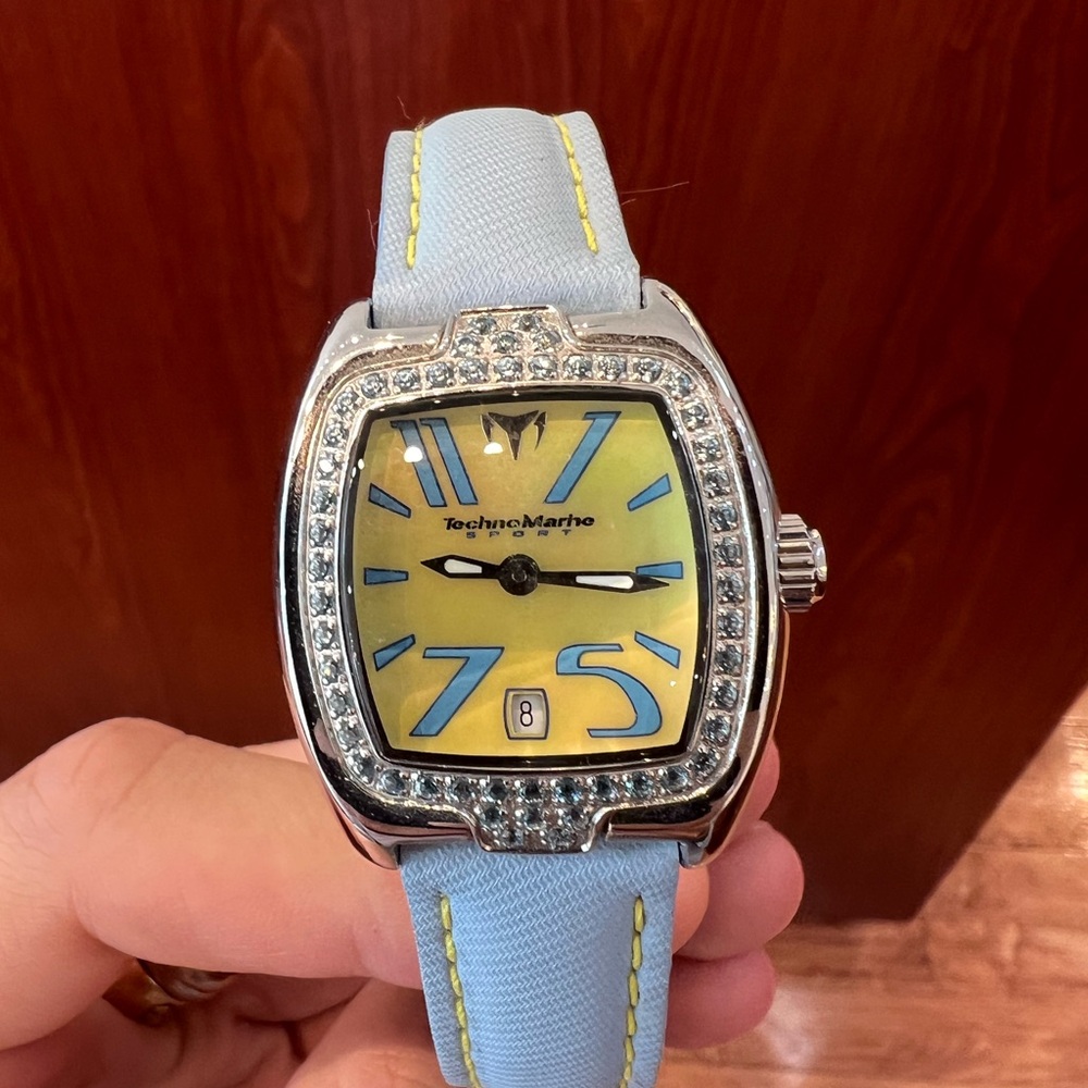 TechnoMarine Blue and Silver Wearable Watch